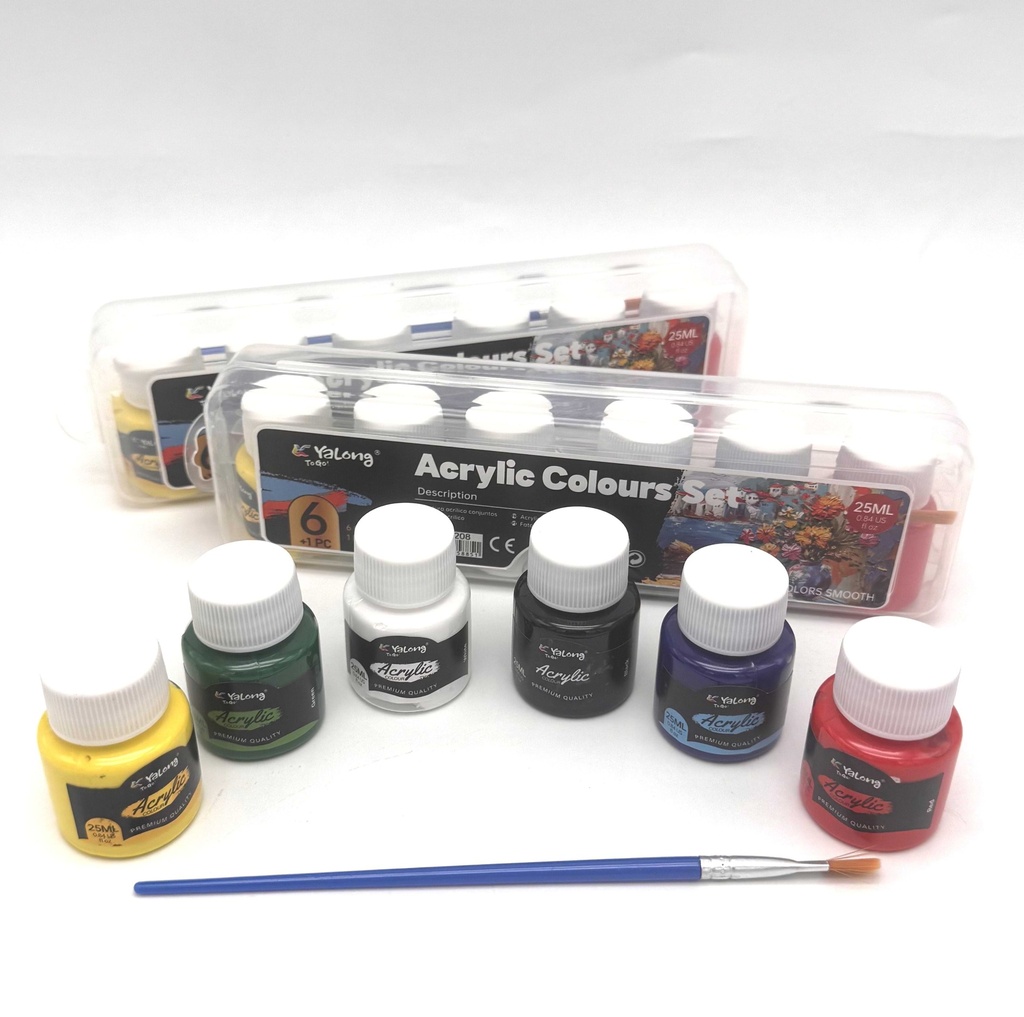 Акрилик будаг 25мл 6 өнгө Yalong YL242208