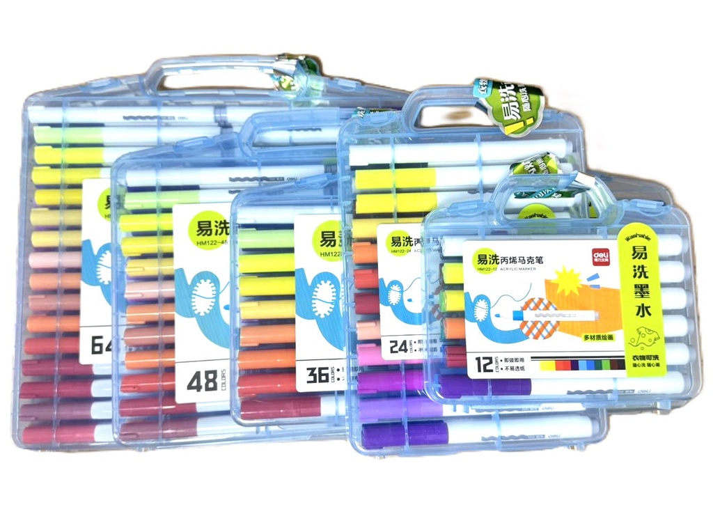 Акрилик маркер 24 өнгө Deli HM122-24