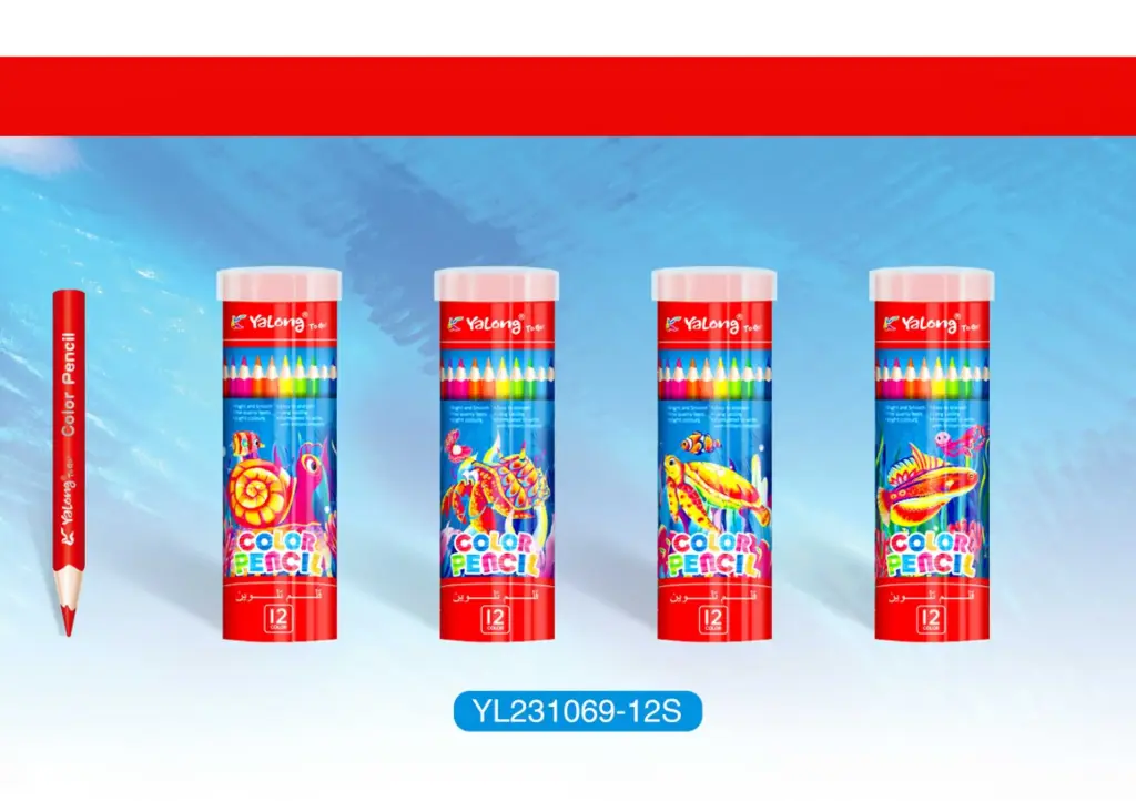 Будгийн харандаа богино 12 өнгө Yalong YL231069-12S
