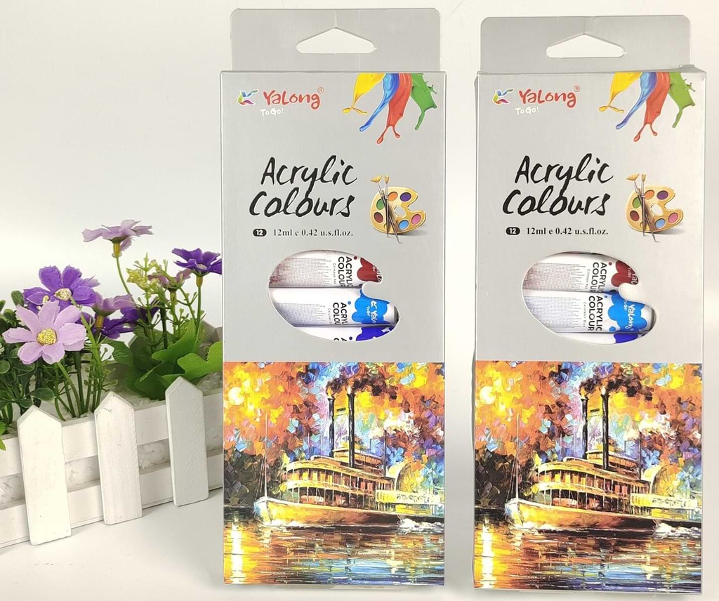 Акрилик будаг 12мл 12 өнгө  Yalong YL21011-12