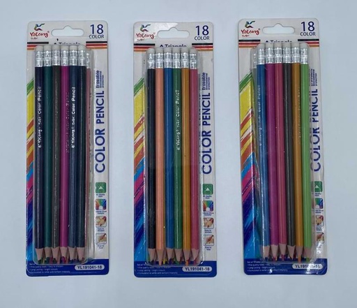 [120010] Арилгадаг будгийн харандаа 18 өнгө Yalong YL191041-18 Yalong