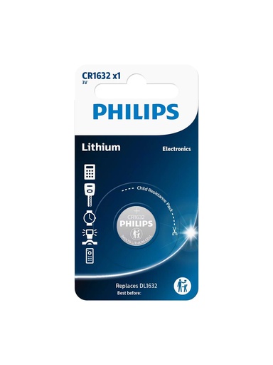 [300029] Батарей бөөрөнхий Phillips CR1632 PHILLIPS