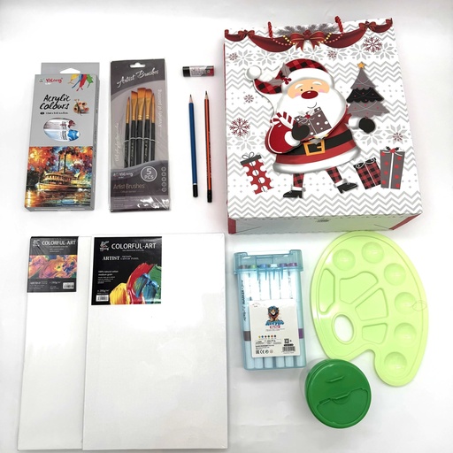 [700069] Бүтээлч хүүхдийн шинэ жилийн бэлэг - акрилик /зургийн хэрэгслийн багц/