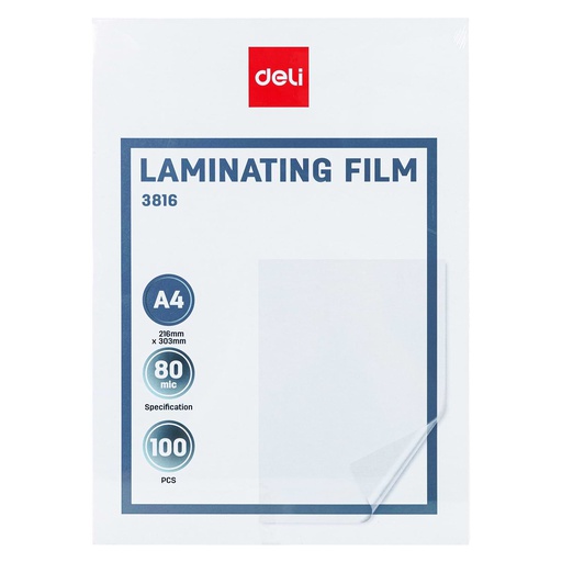[140039] Ламинаторын цаас 80мик Deli 3896, 3816