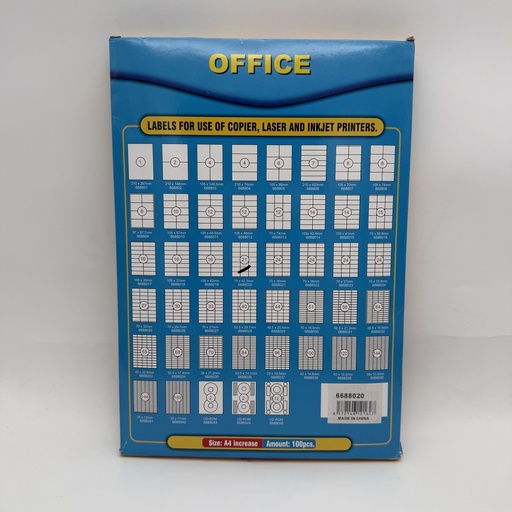 [200129] Стикер гөлгөр A4 70*42.3мм CaoD 6688020 CaoD