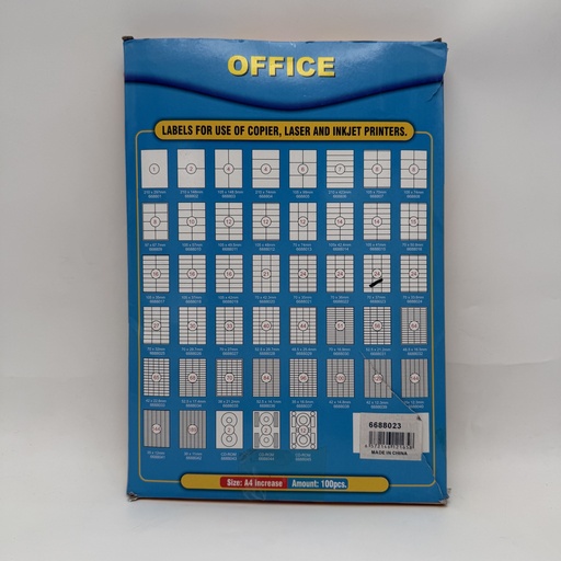 [200128] Стикер гөлгөр A4 70*37мм CaoD 6688023 CaoD