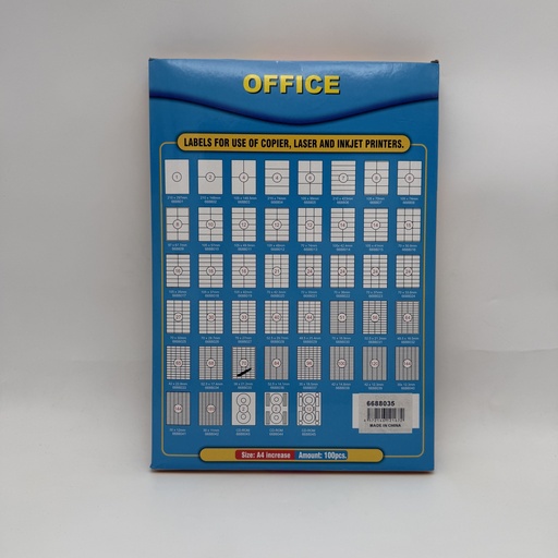 [200127] Стикер гөлгөр A4 38*21.2мм CaoD 6688035 CaoD