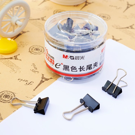 [240105] Эрвээхэй хавчаар хар 19мм M&G ABS92736 M&G