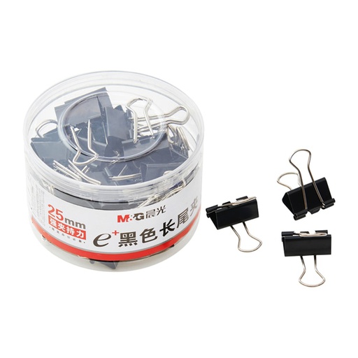 [240106] Эрвээхэй хавчаар хар 25мм M&G ABS92735 M&G