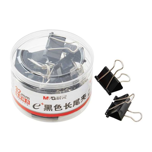 [240107] Эрвээхэй хавчаар хар 32мм M&G ABS92734 M&G